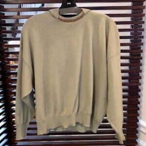 SOLD Brunello Cucinelli 100% Cashmere Scoop Neck Sweater, Green, Size S